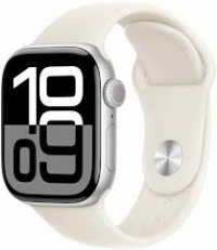 Apple Watch Series 10 46mm Aluminium Case Silver/Starlight Sport Band