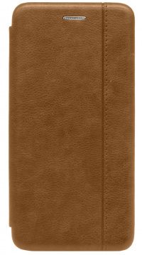 Чехол-книжка со строчкой для Xiaomi Redmi 9 (brown)