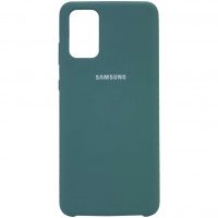 Накладка оригинальная Silicone cover Samsung Galaxy S20+ (silky & soft-touch) (green)
