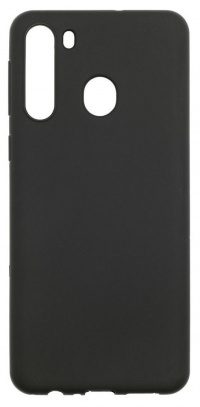 Накладка оригинальная Silicone cover Samsung Galaxy A21 2020 (silky & soft-touch) (black)