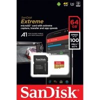 Карта памяти SanDisk Extreme microSDXC 64Gb Class 10 100MB/s