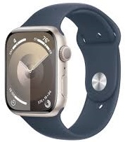 Смарт-часы Apple Watch Series 9 GPS 45mm Silver Aluminium Case with Storm Blue Sport Band