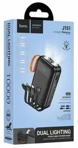 Внешний аккумулятор HOCO J151 Spirit 10000mAh [кабель Type-C, микро USB, 8 pin]