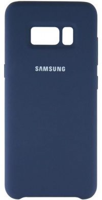 Накладка оригинальная Silicone cover Samsung Galaxy A6 2018 (silky & soft-touch) (dark blue)