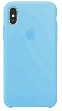 Накладка оригинальная Silicone cover iPhone X (silky & soft-touch) (blue)