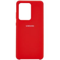 Накладка оригинальная Silicone cover Samsung Galaxy S20 Ultra (silky & soft-touch) (red)
