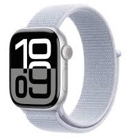 Apple Watch Series 10 46mm Aluminium Case Silver/Blue Sport Loop