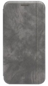Чехол-книжка со строчкой для Xiaomi Redmi 9 (gray)