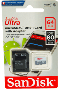 Карта памяти SanDisk Extreme microSDXC 64Gb Class 10 100MB/s + SD adapter