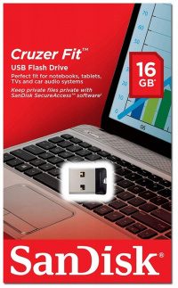 Флеш-накопитель SanDisk Cruzer Fit USB Flash Drive 16Gb