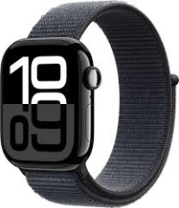 Apple Watch Series 10 46mm Aluminium Case Jet Black/Black Sport Loop