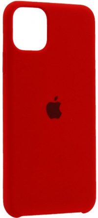 Накладка оригинальная Silicone cover iPhone 12 Pro Max (silky & soft-touch) (red)