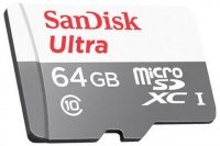 Карта памяти SanDisk Ultra microSDXC 64Gb Class 10 80MB/s w/o adapter