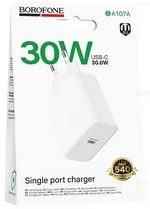 Сетевое зарядное устройство Borofone BA107A PD30 Вт